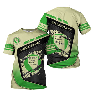 Railspirit Personalized Virginia & Truckee Railroad T-Shirt Ripped Texture Style Train Shirt For Railroad Fanatic