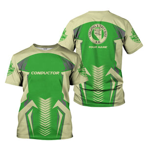 Railspirit Personalized Virginia & Truckee Railroad T-Shirt Standout Style with Custom Position Train Shirt