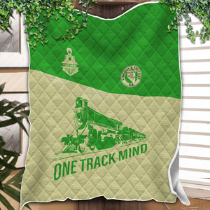 Railspirit Personalized Virginia & Truckee Railroad Premium Quilt One Track Mind Train Premium Quilt Gift Idea For Train Lover