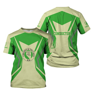 Railspirit Personalized Virginia & Truckee Railroad T-Shirt Unique Style with Custom Job Train Shirt