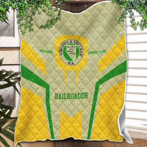 Railspirit Personalized Virginia & Truckee Railroad Premium Quilts Custom Year Railroader Gift Idea For Train Lover