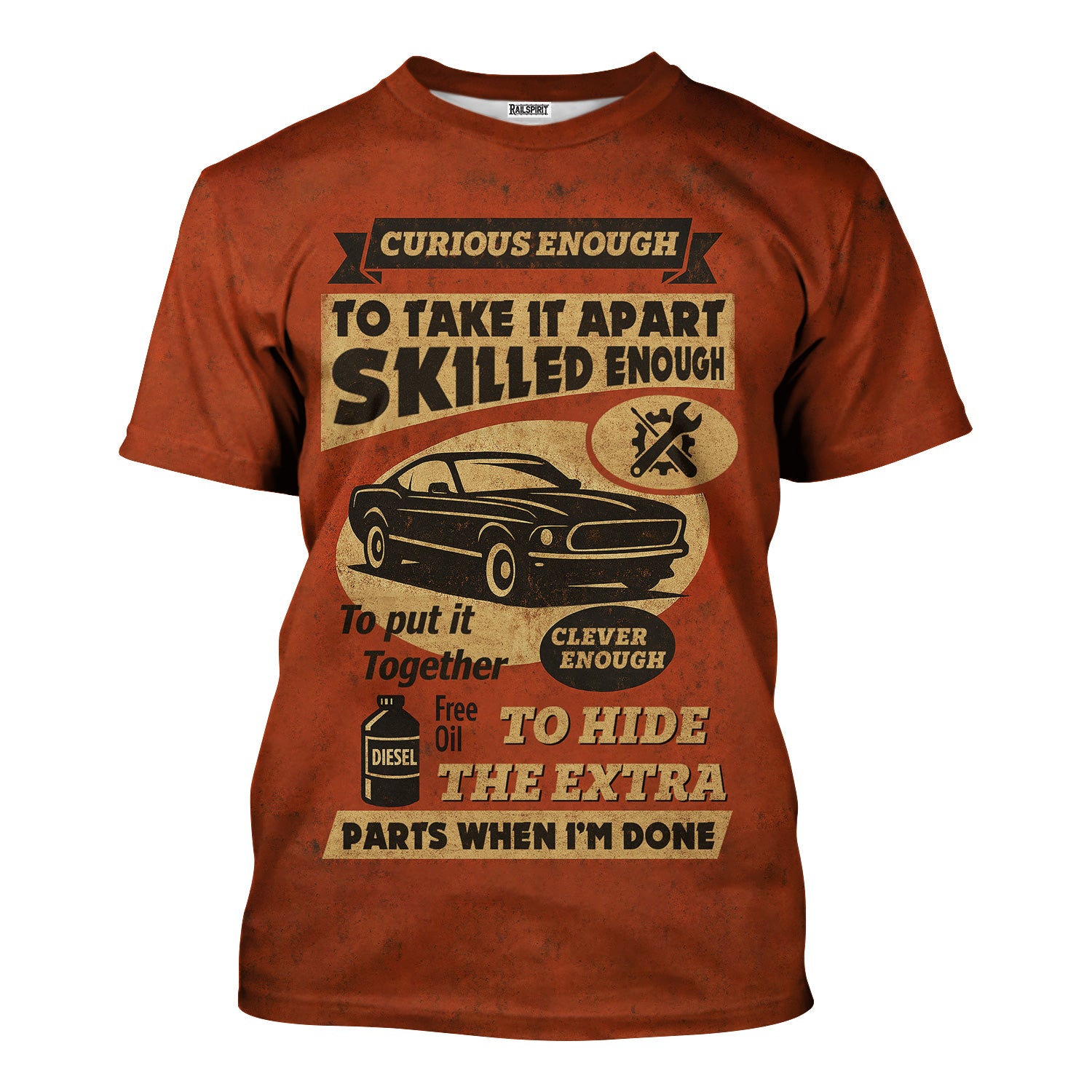 Funny Mechanic Shirt Curious Enough Skilled Enough To Take It Apart Put Together Hide Extra Parts Auto Repair Garage Car Lover Gift for Men