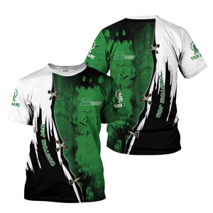 Railspirit Personalized Burlington Northern Railroad T-Shirt Retro Stitches Design with Custom Position Train Shirt