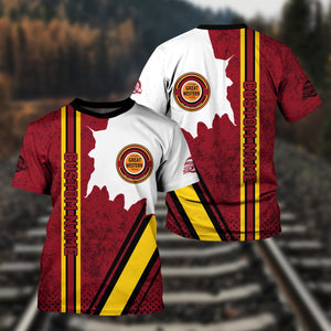 Railspirit Personalized Chicago Great Western Railroad T-Shirt All Over Printed Unisex Shirt