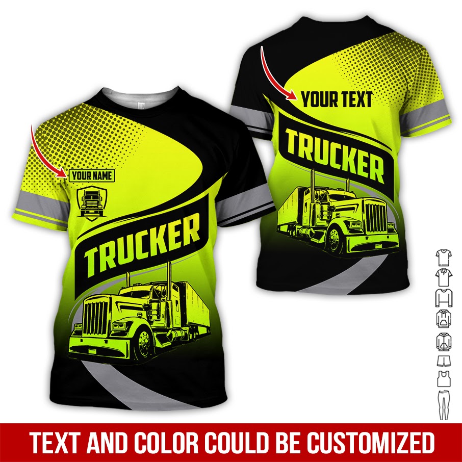 Custom Name Truck Driver Uniform Shirt, 3d Printed , Ideal Gift For Truck Driver Uniform Fans