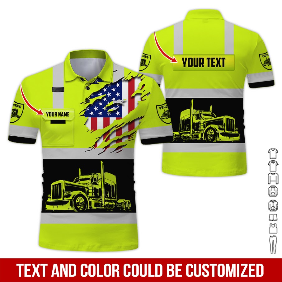 Custom Name & Love Trucker Uniform, Personalized Trucker Driver Gear