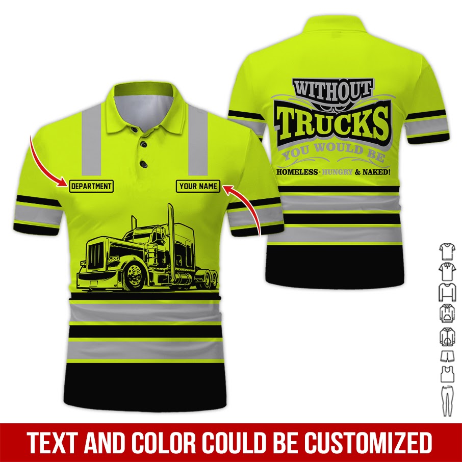 Custom Name Trucker Uniform, Personalized Truck Driver T-shirt for Men