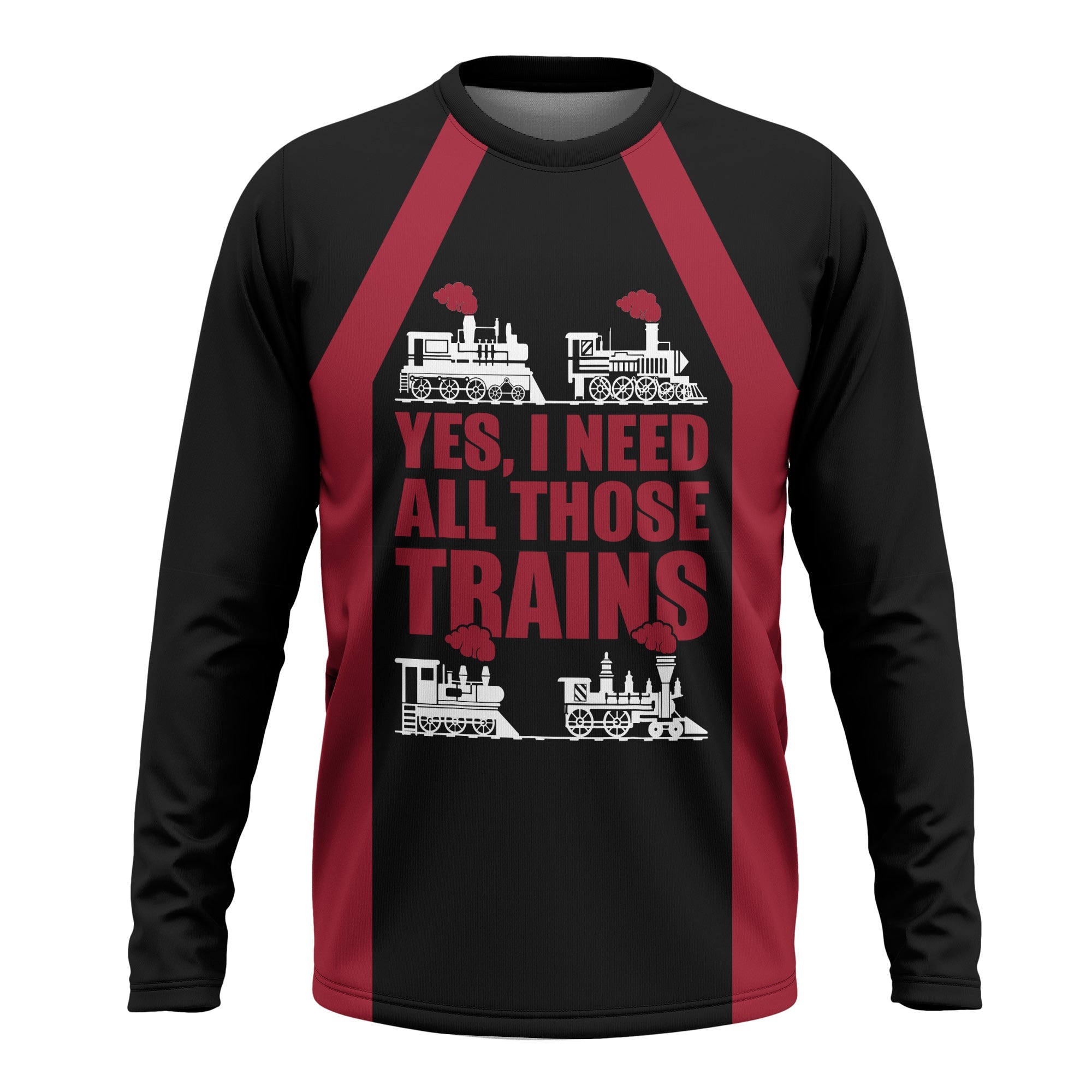 Railspirit Custom Name Chicago Great Western Railroad Long Sleeve Shirt Yes I Need All Those Train Printed Shirt