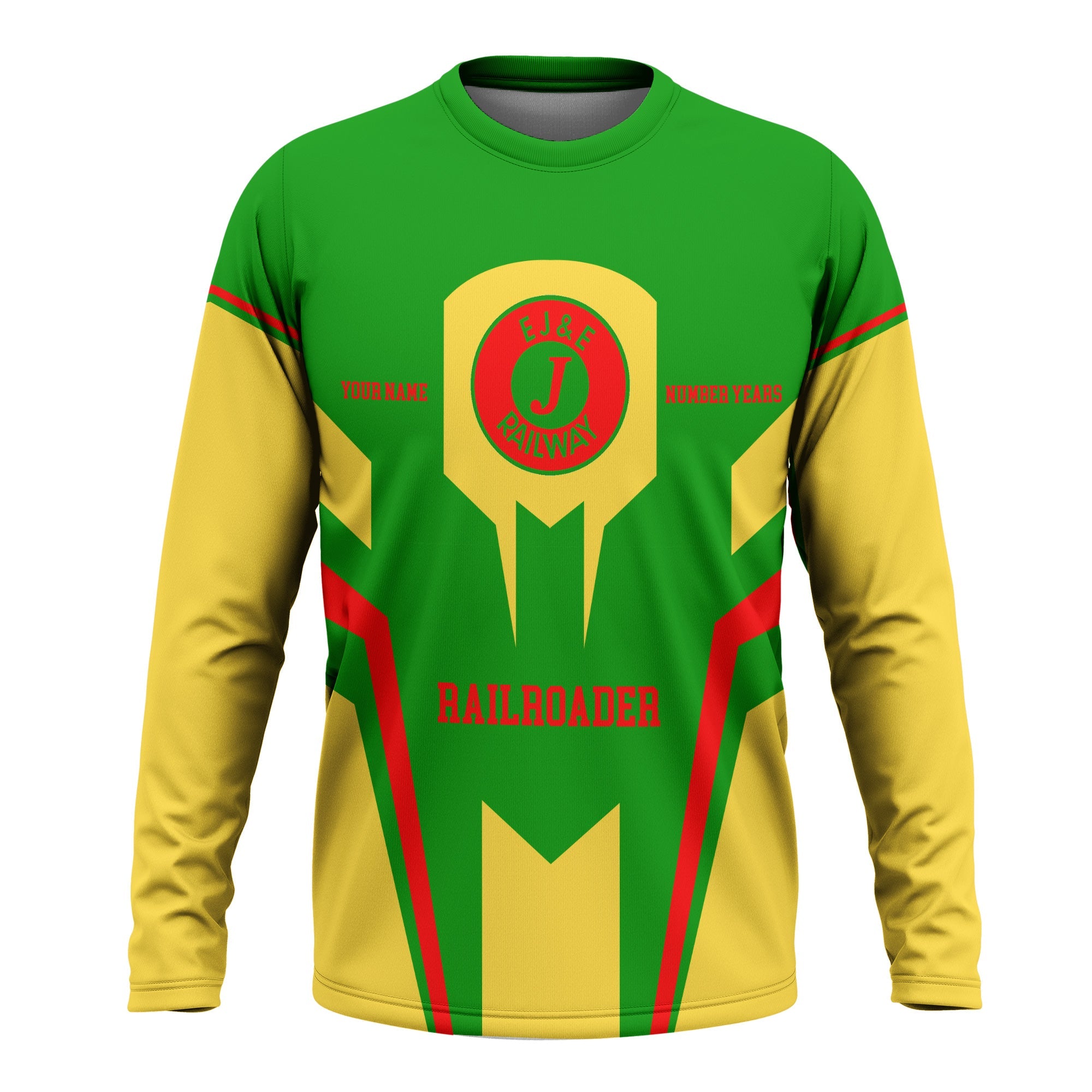 Railspirit Personalized Elgin Joliet And Eastern Railroad Long Sleeve Shirt Custom Year Railroader Shirt Gift Idea For Train Lover