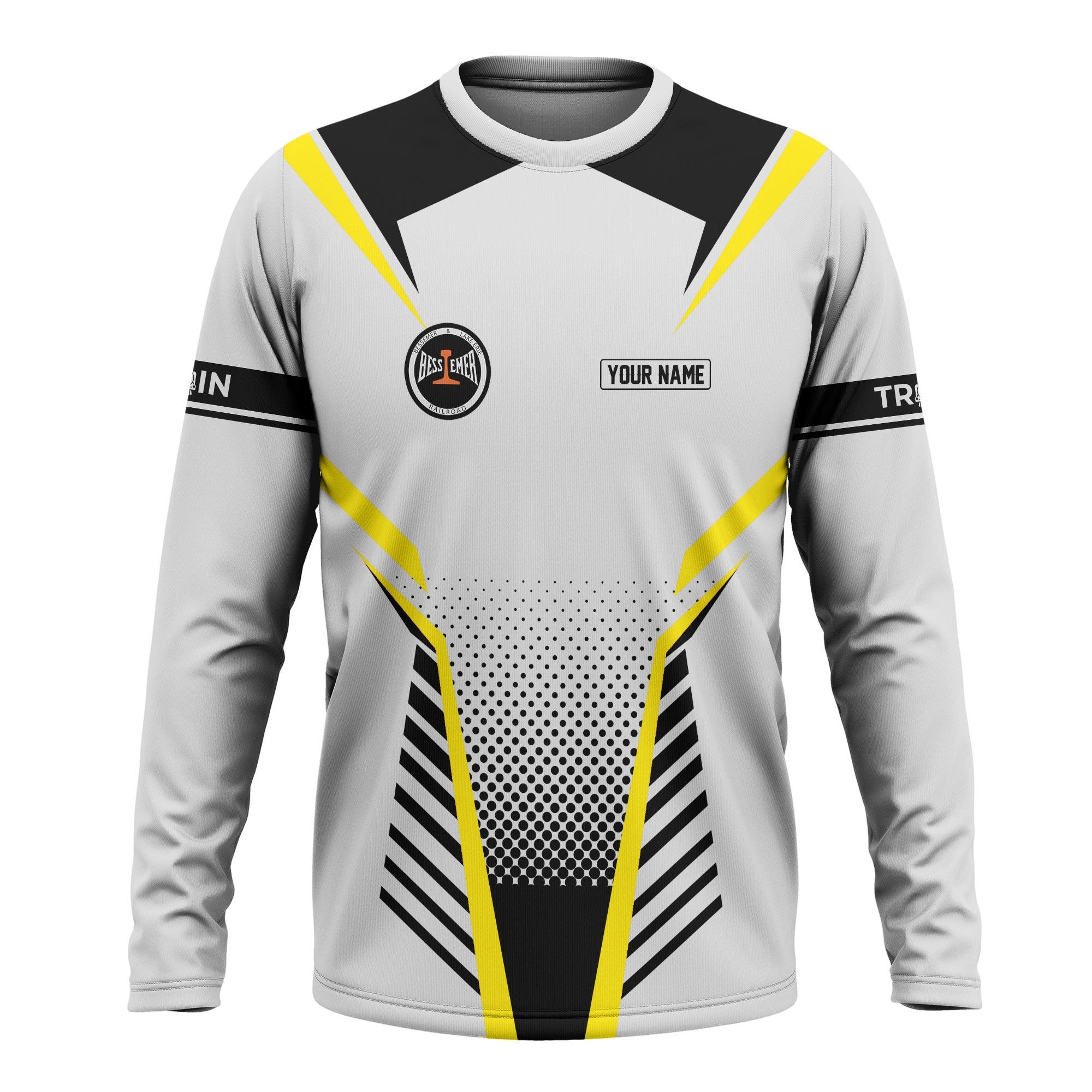 Railspirit Personalized Bessemer And Lake Erie Railroad Long Sleeve Shirt Unisex Train Shirt All Over Print