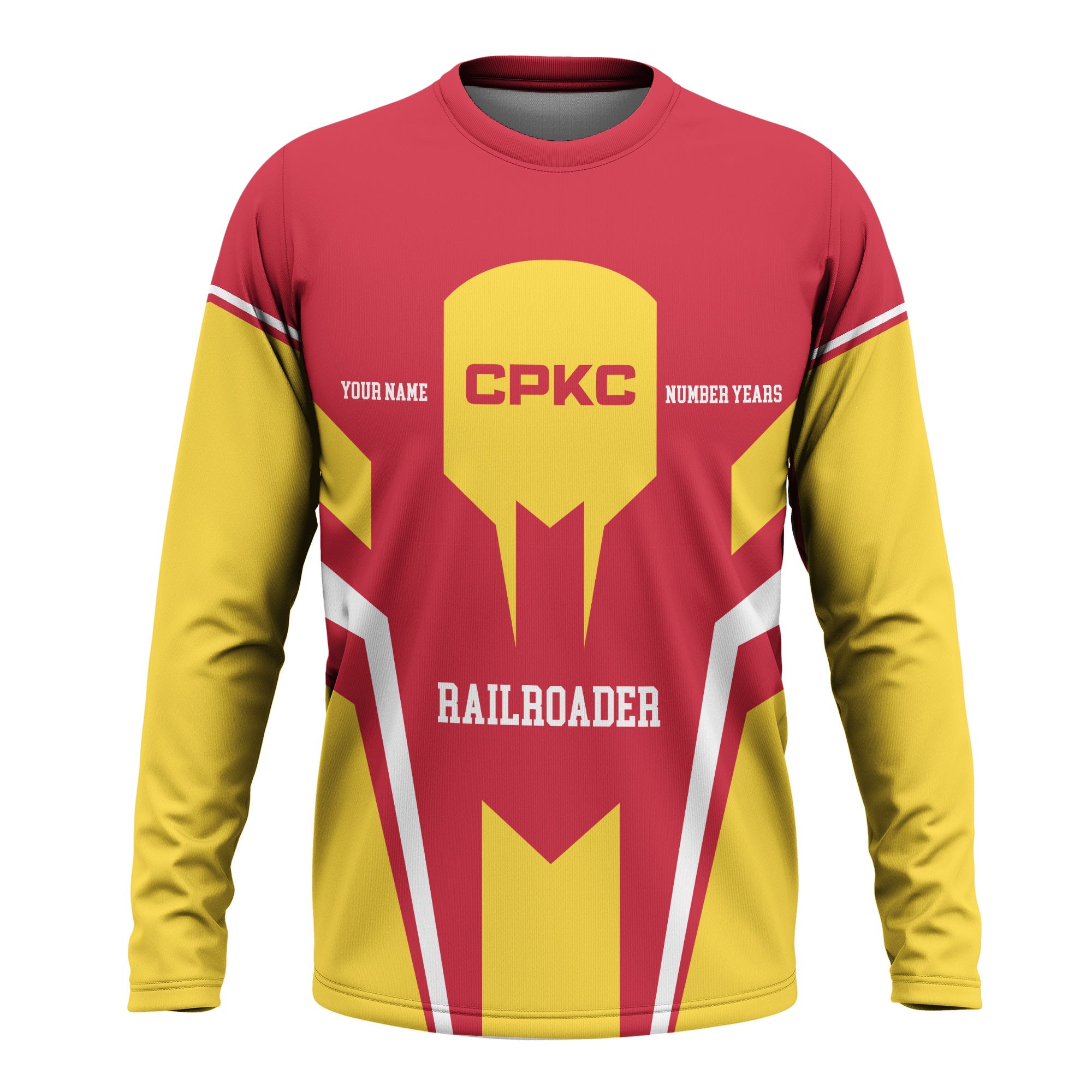 Railspirit Personalized Canadian Pacific Kansas City Long Sleeve Shirt Custom Year Railroader CPKC Shirt Gift Idea For Train Lover