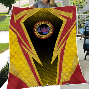 Railspirit Florida East Coast Railway Premium Quilts Lightning Graphic Style Premium Quilts Gift Idea For Train Lover