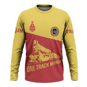 Railspirit Custom Name Florida East Coast Railway Long Sleeve Shirt One Track Mind Printed Shirt