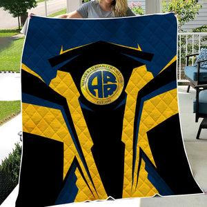 Railspirit Personalized Alaska Railroad Premium Quilts Strong Line Train Premium Quilts Gift Idea For Train Lover