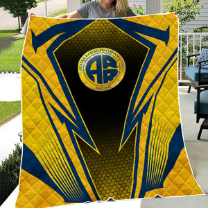 Railspirit Alaska Railroad Premium Quilts Lightning Graphic Style Premium Quilts Gift Idea For Train Lover