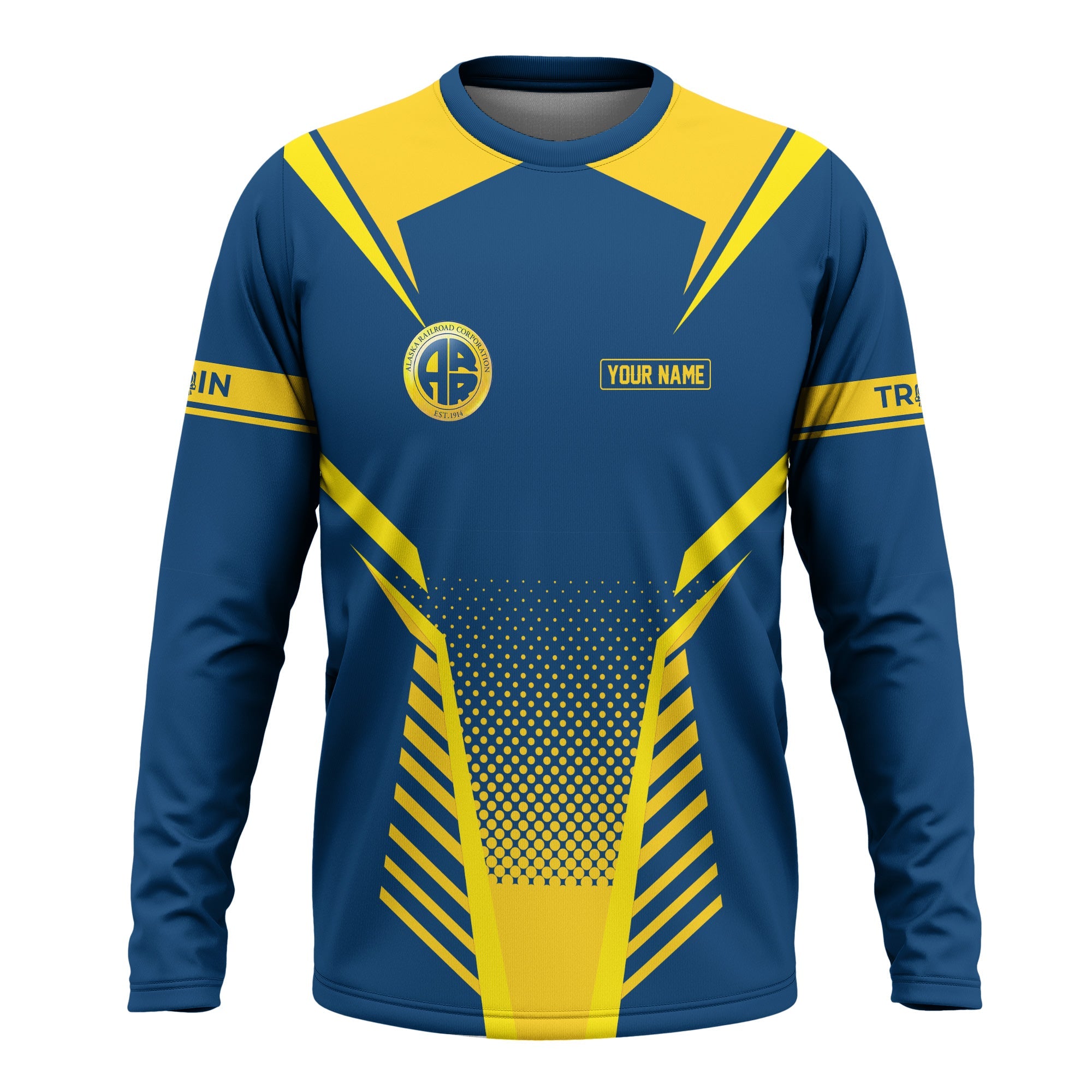 Railspirit Personalized Alaska Railroad Long Sleeve Shirt Unisex Train Shirt All Over Print