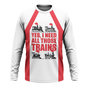 Railspirit Custom Name Kansas City Southern Long Sleeve Shirt Yes I Need All Those Train Printed Shirt