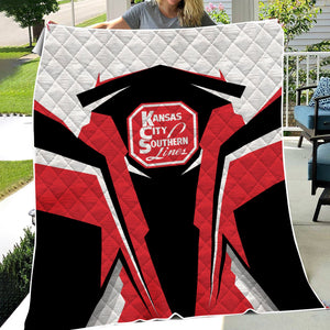 Railspirit Personalized Kansas City Southern Premium Quilts Strong Line Train Premium Quilts Gift Idea For Train Lover