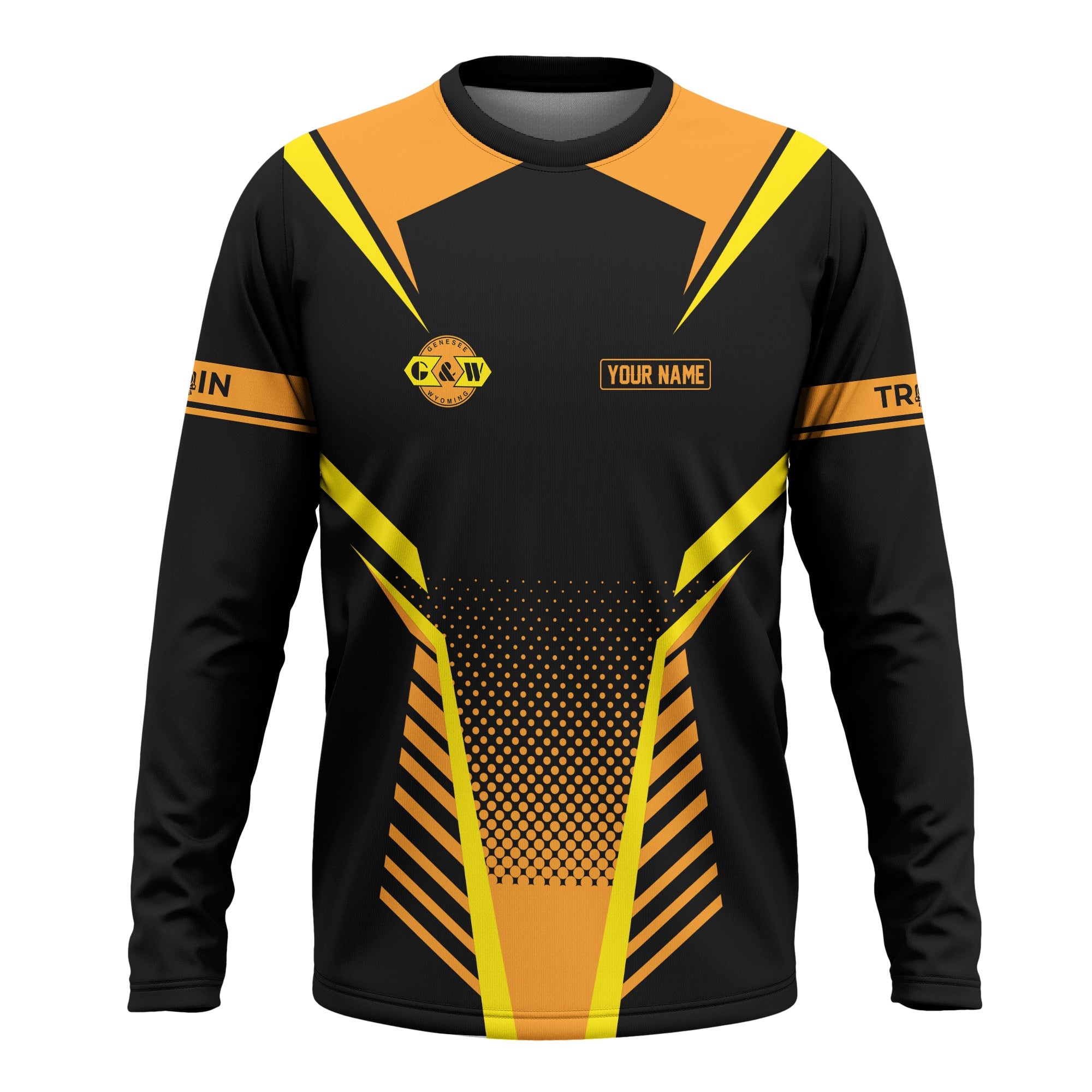 Railspirit Personalized Genesee & Wyoming Inc. Railroad Long Sleeve Shirt Unisex Train Shirt All Over Print