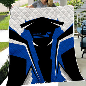 Railspirit Personalized Conrail Railroad Premium Quilts Strong Line Train Premium Quilts Gift Idea For Train Lover