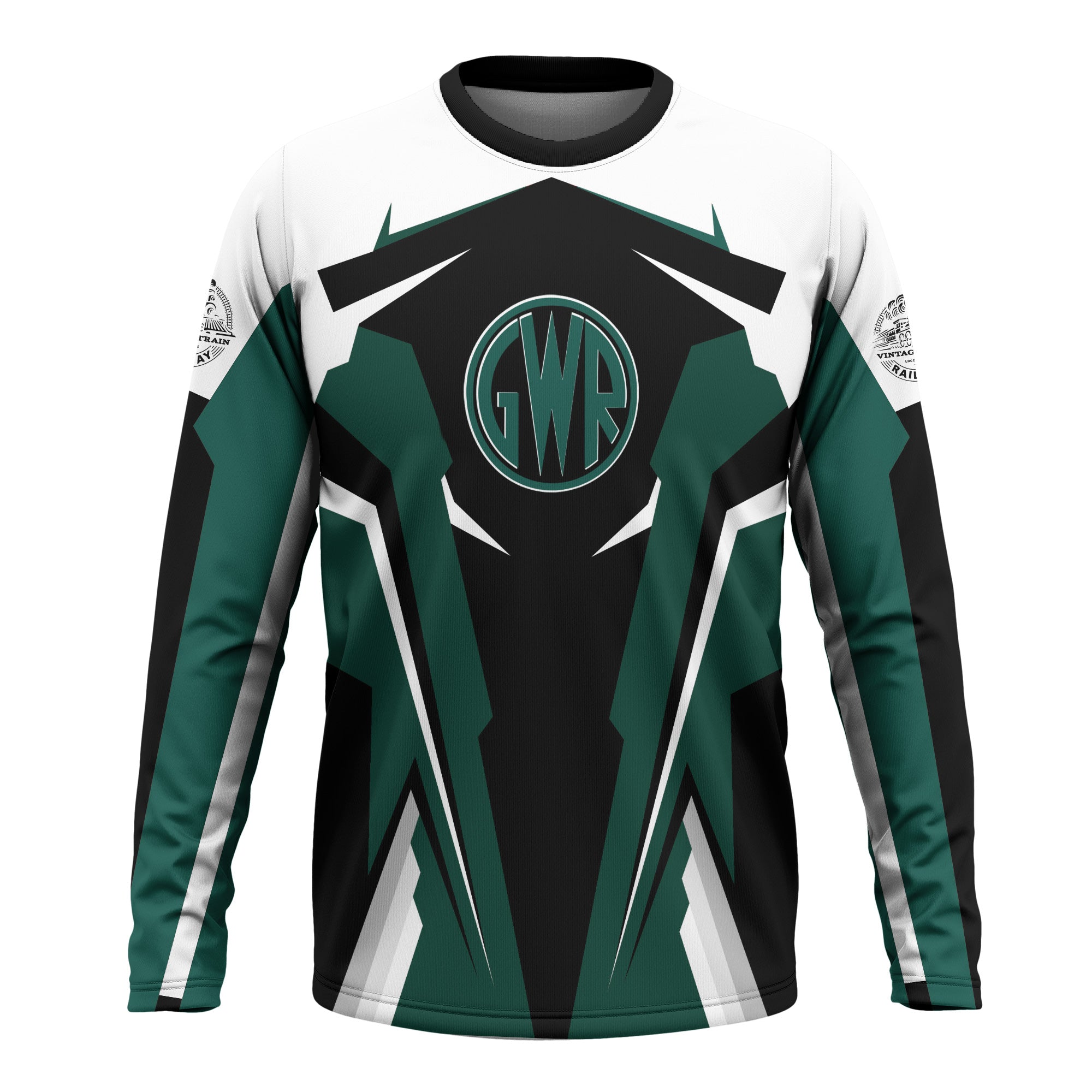 Railspirit Personalized Great Western Railway Long Sleeve Shirt Strong Green Line Style Shirt Gift Idea For Train Lover