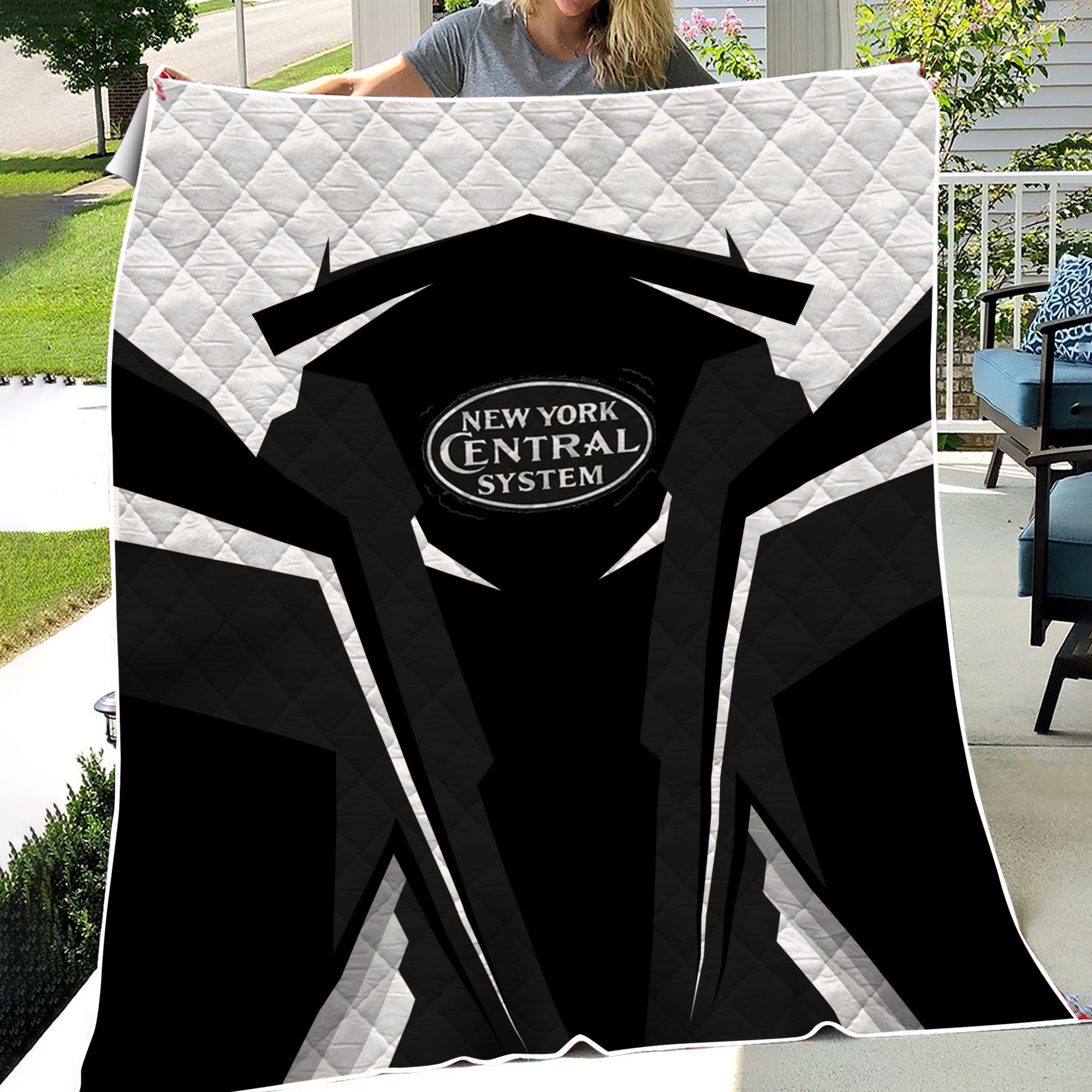 Railspirit Personalized New York Central Railroad Premium Quilts Strong Line Train Premium Quilts Gift Idea For Train Lover