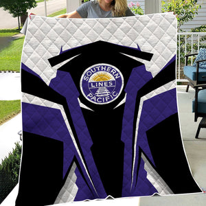 Railspirit Personalized Southern Pacific Railroad Premium Quilts Strong Line Train Premium Quilts Gift Idea For Train Lover