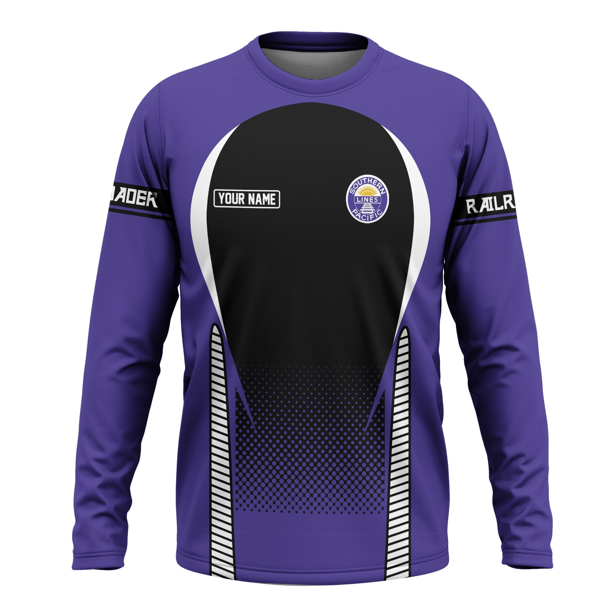 Railspirit Personalized Southern Pacific Railroad Long Sleeve Shirt Stress Is Caused By Not Having Enough Trains Shirt