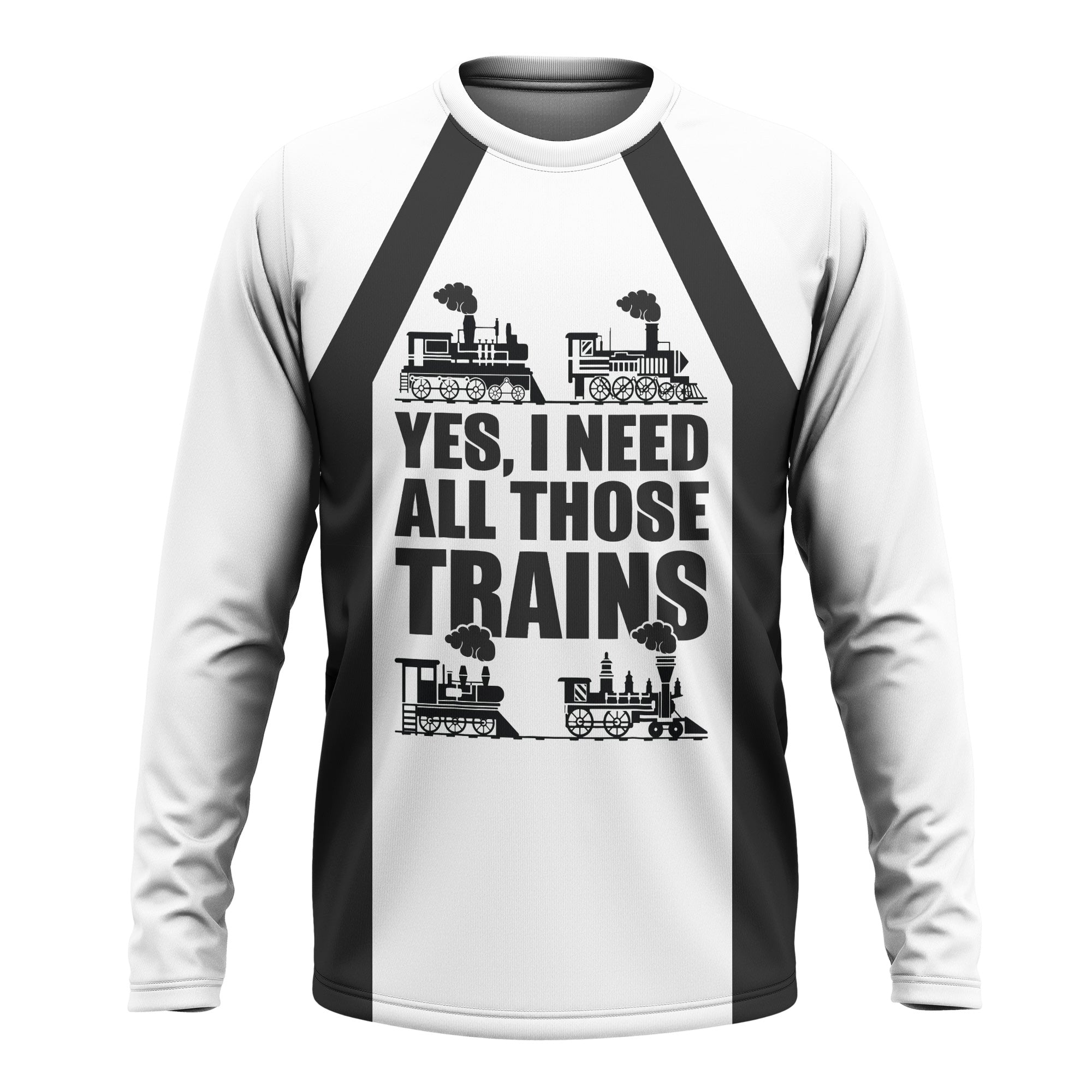 Railspirit Custom Name Northern Pacific Railway Long Sleeve Shirt Yes I Need All Those Train Printed Shirt