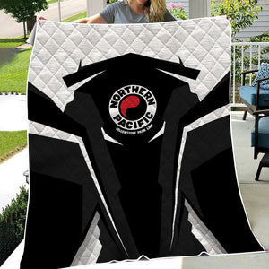 Railspirit Personalized Northern Pacific Railway Premium Quilts Strong Line Train Premium Quilts Gift Idea For Train Lover