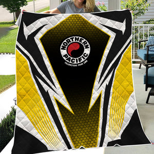 Railspirit Northern Pacific Railway Premium Quilts Lightning Graphic Style Premium Quilts Gift Idea For Train Lover