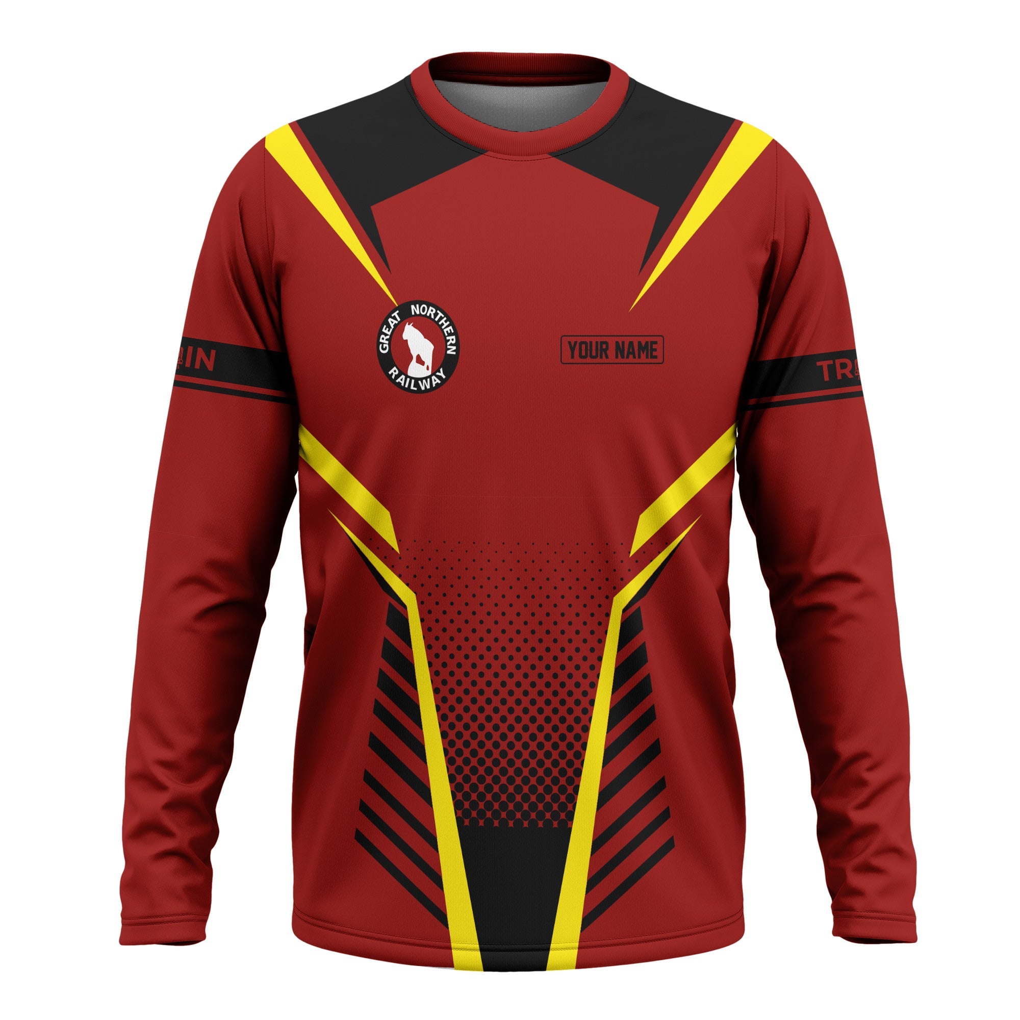 Railspirit Personalized Great Northern Railway Long Sleeve Shirt Unisex GNR Train Shirt All Over Print