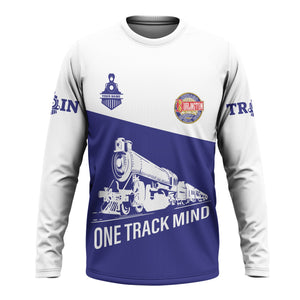 Railspirit Custom Name Chicago, Burlington and Quincy Railroad Long Sleeve Shirt One Track Mind Printed Shirt