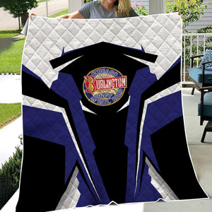 Railspirit Personalized Chicago, Burlington and Quincy Railroad Premium Quilts Strong Line Train Premium Quilts Gift Idea For Train Lover