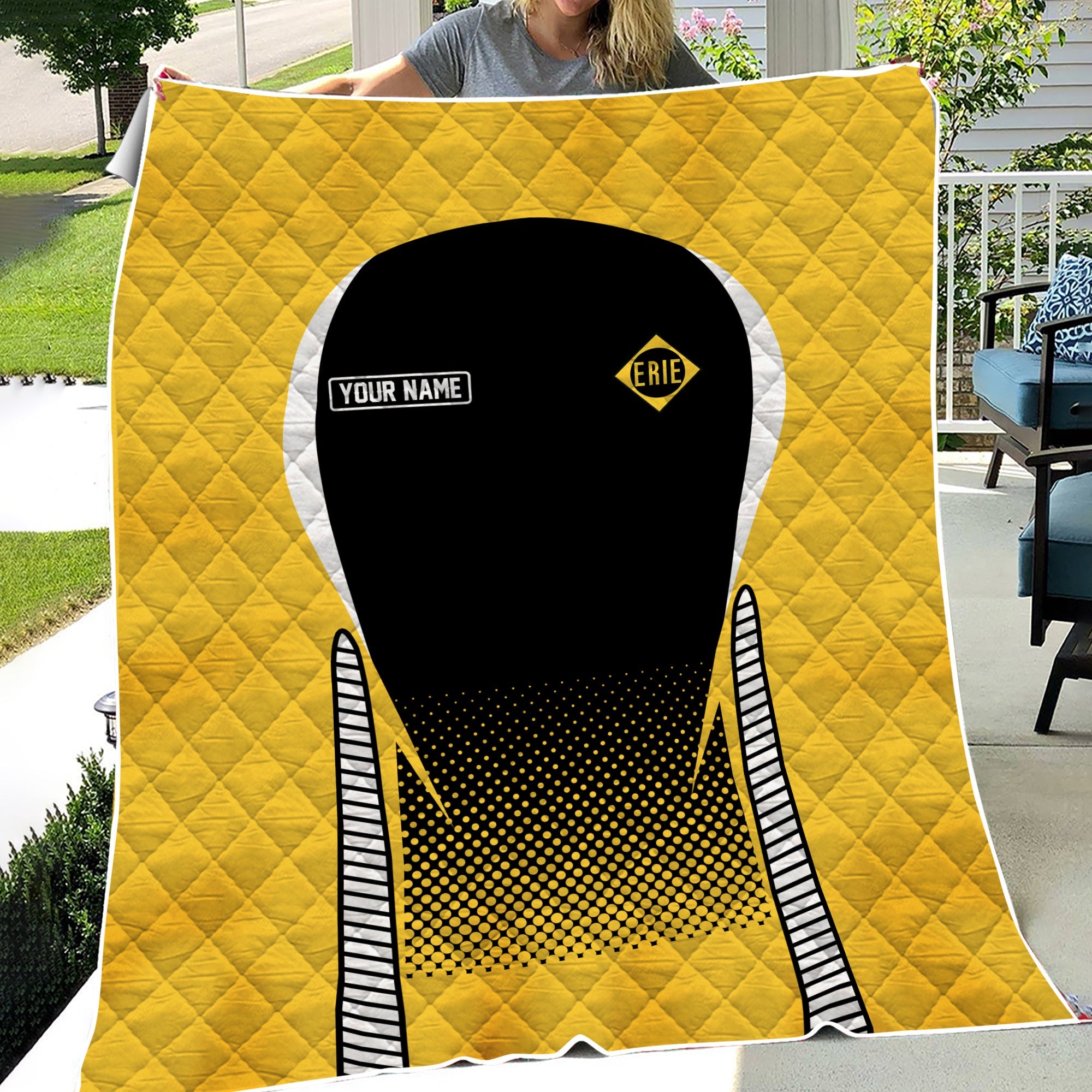 Railspirit Personalized Erie Railroad Premium Quilts Train Premium Quilts Gift Idea For Train Lover