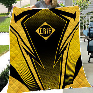 Railspirit Erie Railroad Premium Quilts Lightning Graphic Style Premium Quilts Gift Idea For Train Lover