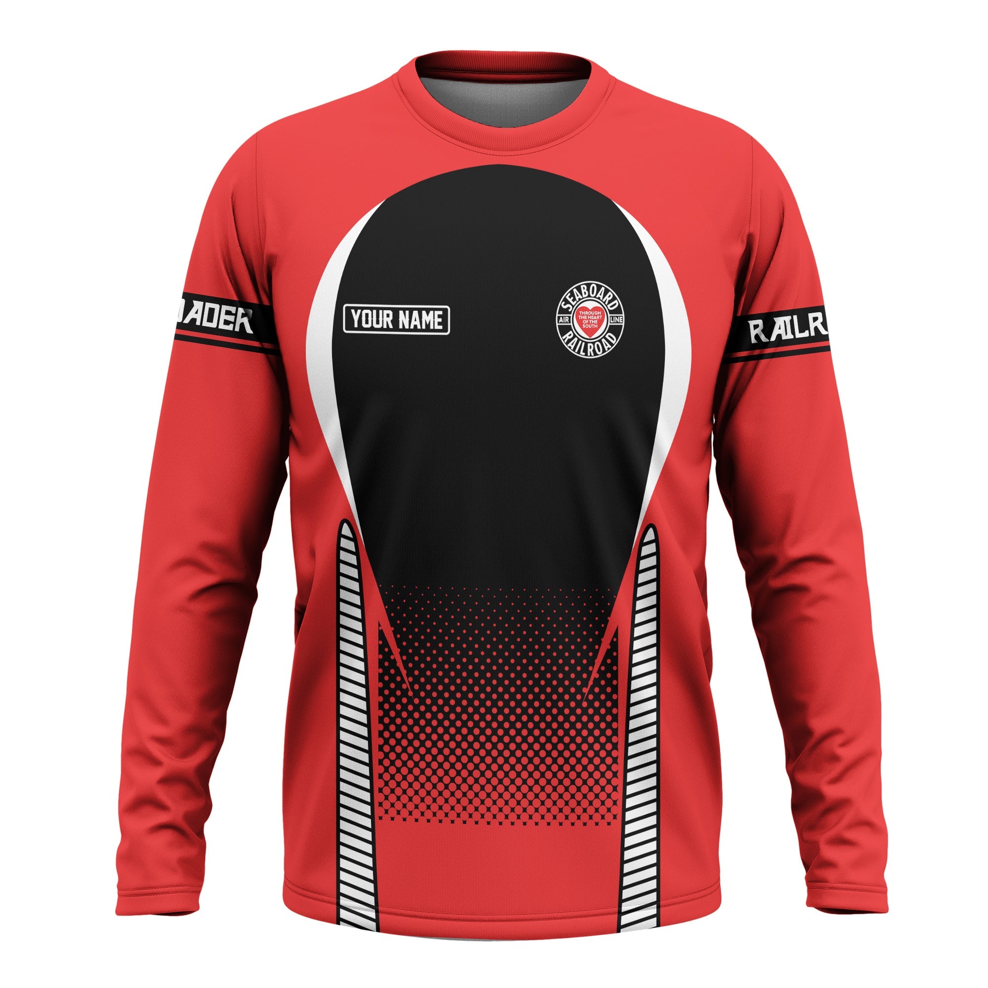 Railspirit Personalized Seaboard Air Line Railroad Long Sleeve Shirt Stress Is Caused By Not Having Enough Trains Shirt