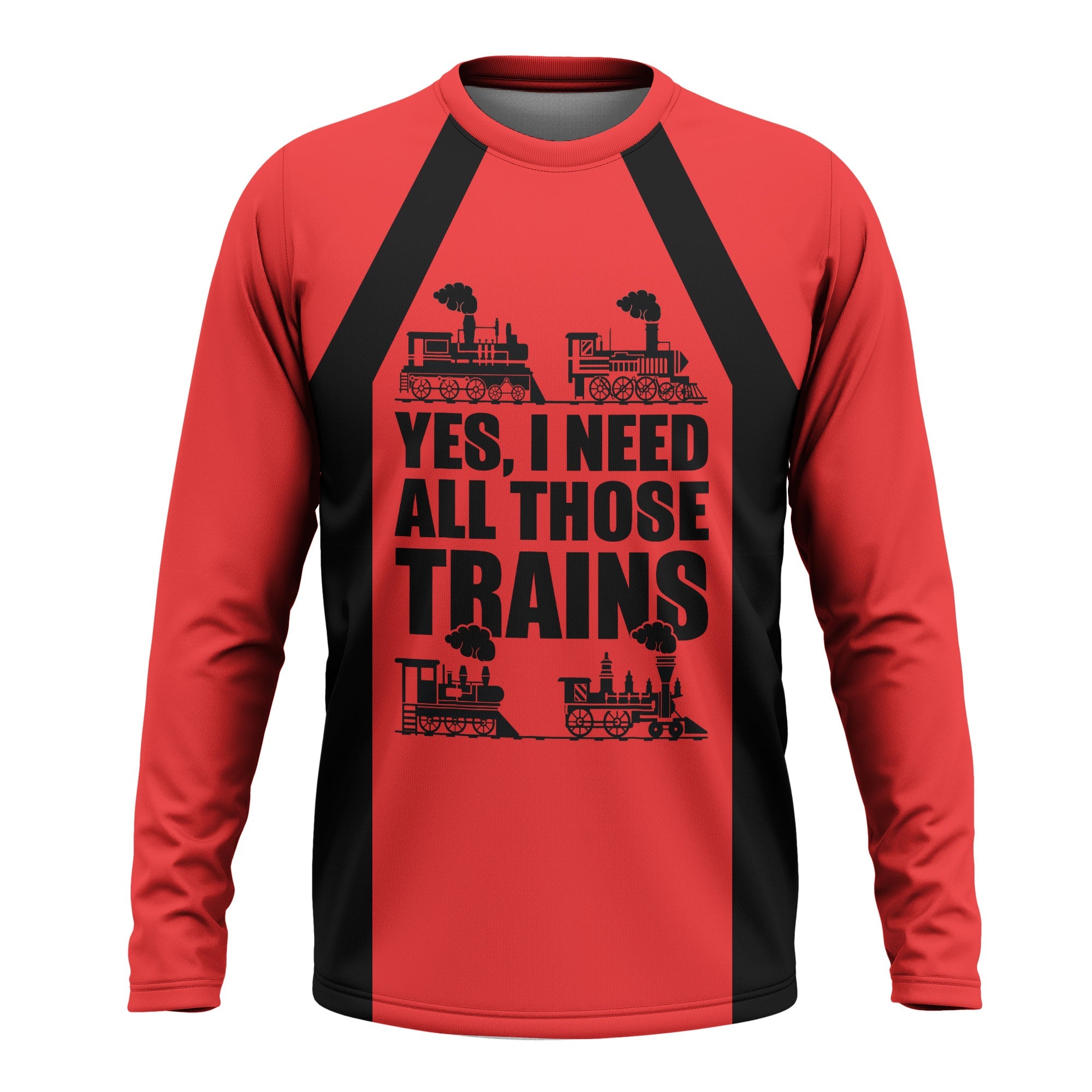 Railspirit Custom Name Seaboard Air Line Railroad Long Sleeve Shirt Yes I Need All Those Train Printed Shirt