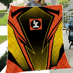 Railspirit Illinois Central Railroad Premium Quilts Lightning Graphic Style Premium Quilts Gift Idea For Train Lover