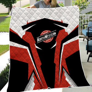 Railspirit Personalized Chicago and North Western Railway Premium Quilts Strong Line Train Premium Quilts Gift Idea For Train Lover