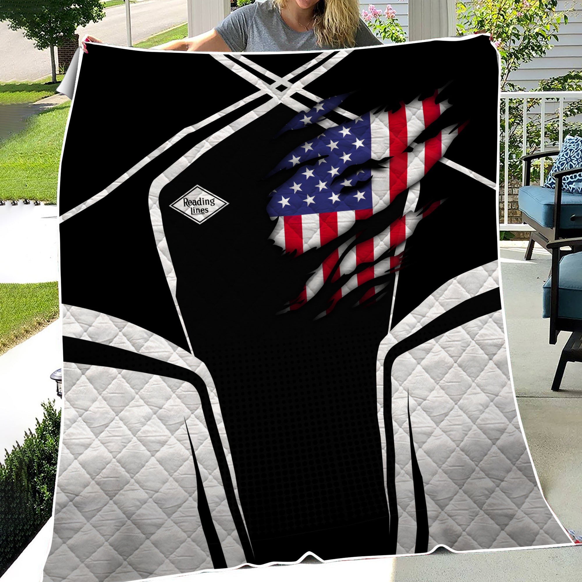 Railspirit Personalized Reading Railroad Premium Quilts American Vintage All Over Printed Premium Quilts