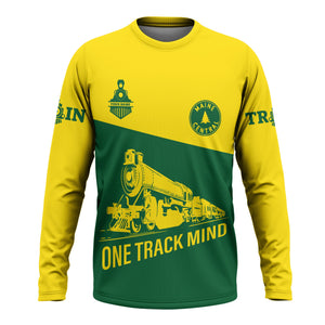Railspirit Custom Name Maine Central Railroad Long Sleeve Shirt One Track Mind Printed Shirt