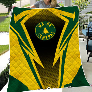 Railspirit Maine Central Railroad Premium Quilts Lightning Graphic Style Premium Quilts Gift Idea For Train Lover