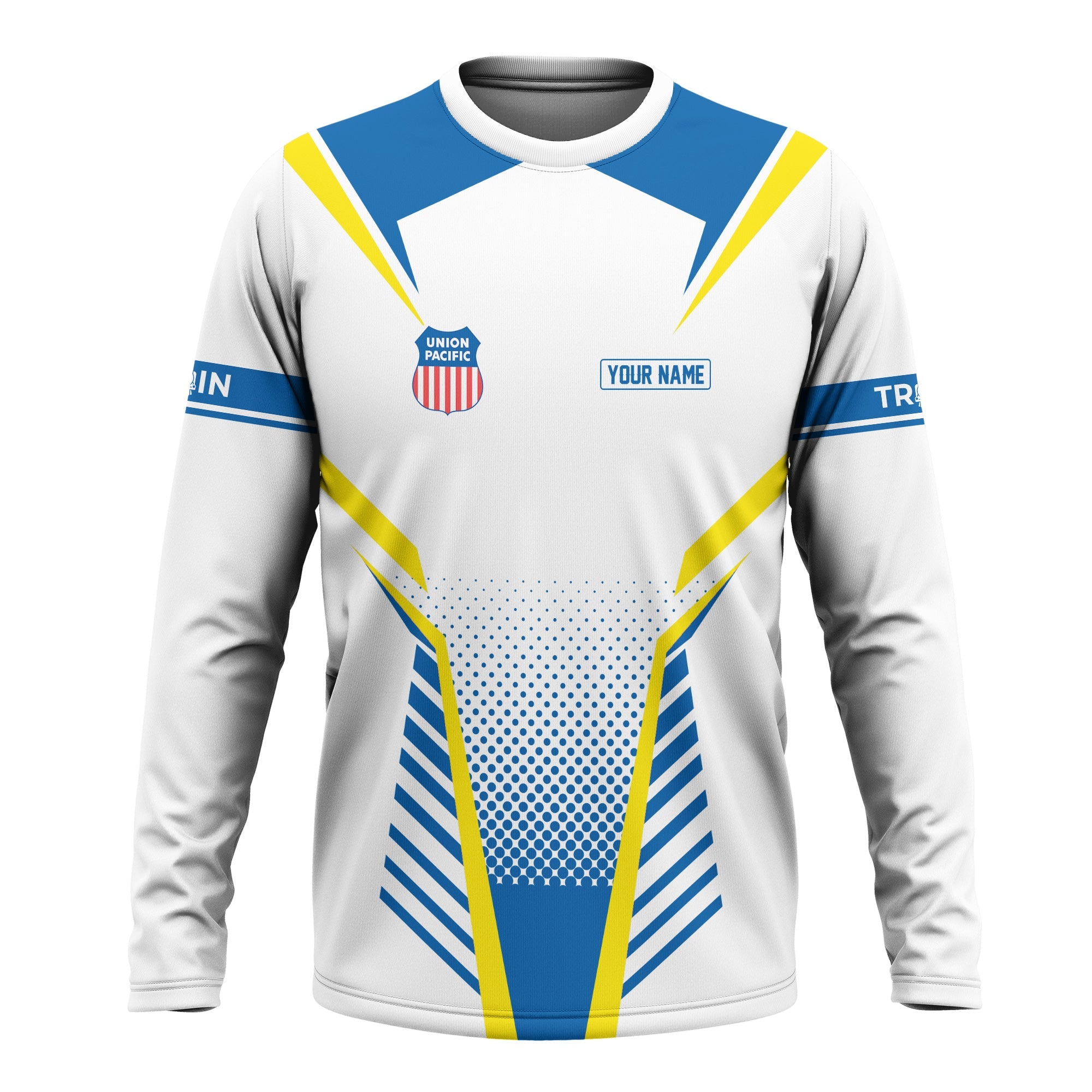 Railspirit Personalized Union Pacific Railroad Long Sleeve Shirt Unisex Big Boy Train Shirt All Over Print