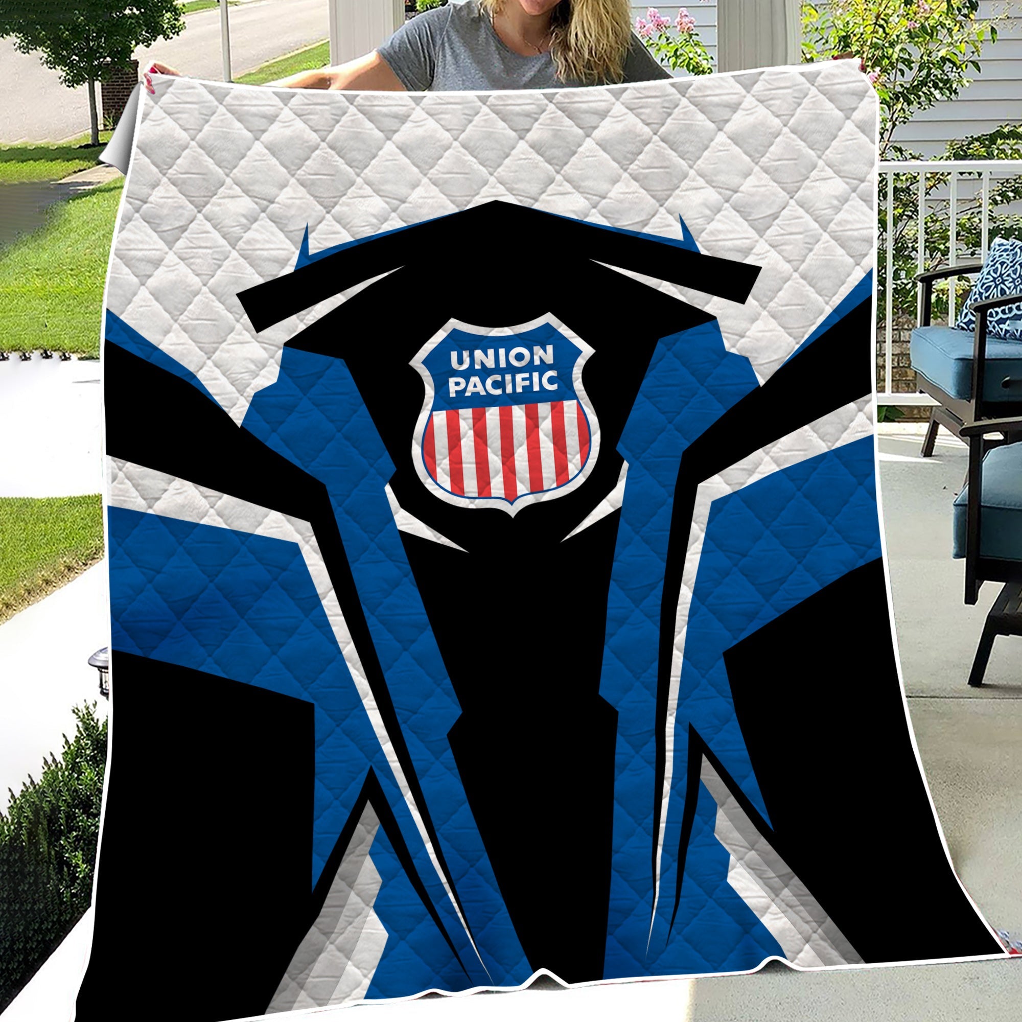 Railspirit Personalized Union Pacific Railroad Premium Quilts Big Boy Strong Line Train Premium Quilts Gift Idea For Train Lover