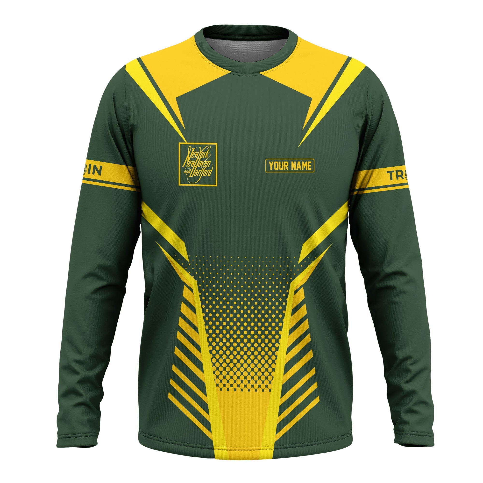 Railspirit Personalized New York, New Haven and Hartford Railroad Long Sleeve Shirt Unisex New Haven Railroad Train Shirt All Over Print