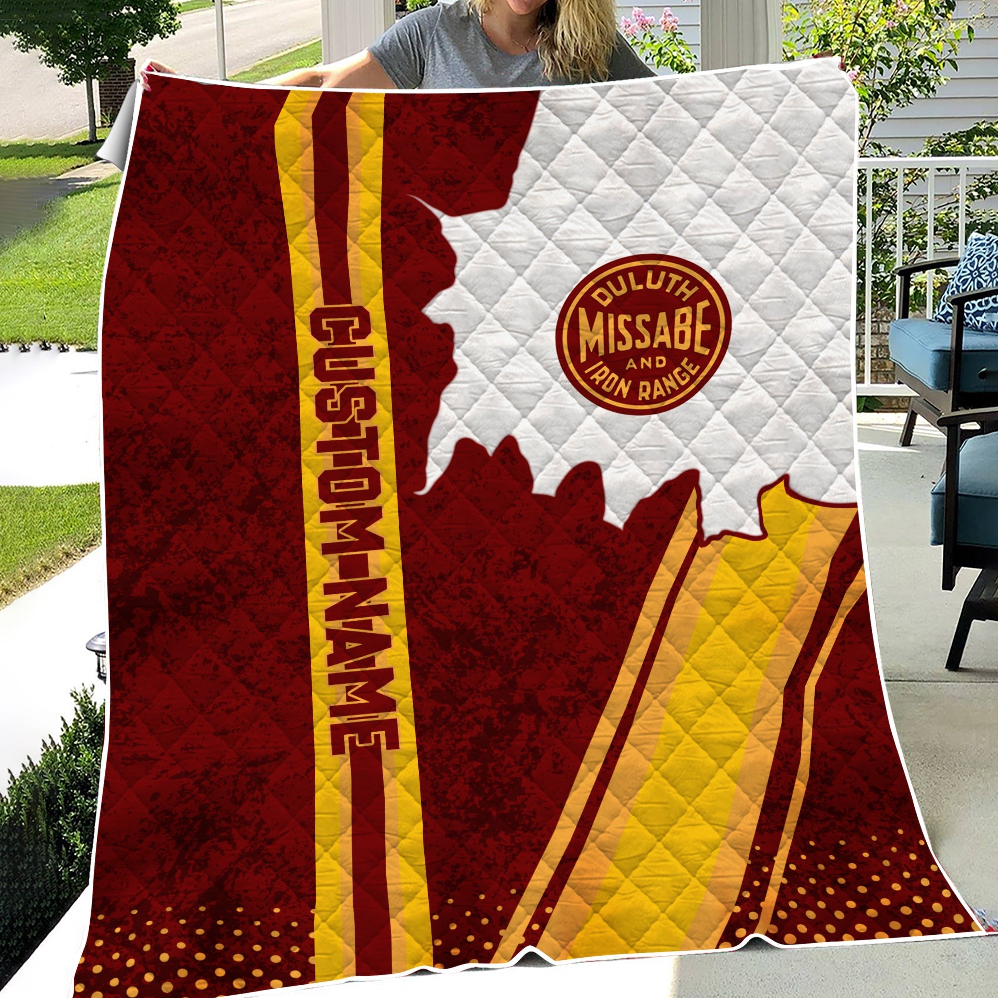 Railspirit Personalized Duluth, Missabe, & Iron Range Railroad Premium Quilts Vintage All Over Printed Premium Quilts