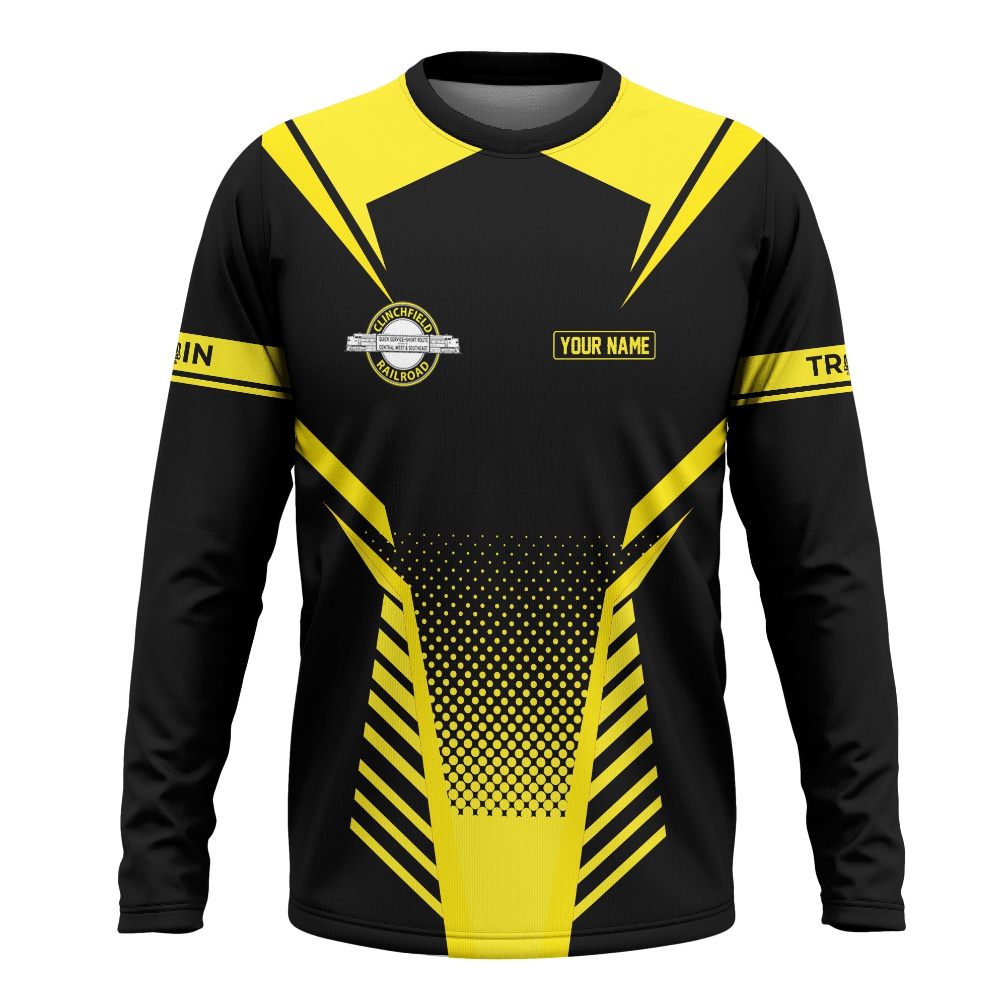 Railspirit Personalized Clinchfield Railroad Long Sleeve Shirt Unisex Train Shirt All Over Print