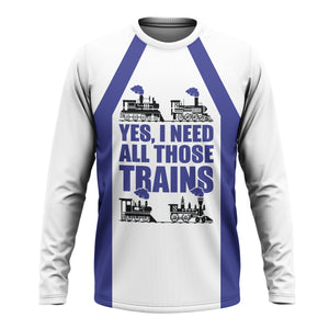 Railspirit Custom Name New York, Chicago and St. Louis Railroad Long Sleeve Shirt Yes I Need All Those Train Nickel Plate Road Printed Shirt
