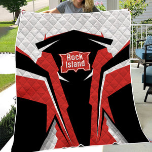 Railspirit Personalized Chicago, Rock Island and Pacific Railroad Premium Quilts Rock Island Railroad Strong Line Train Premium Quilts Gift Idea For Train Lover